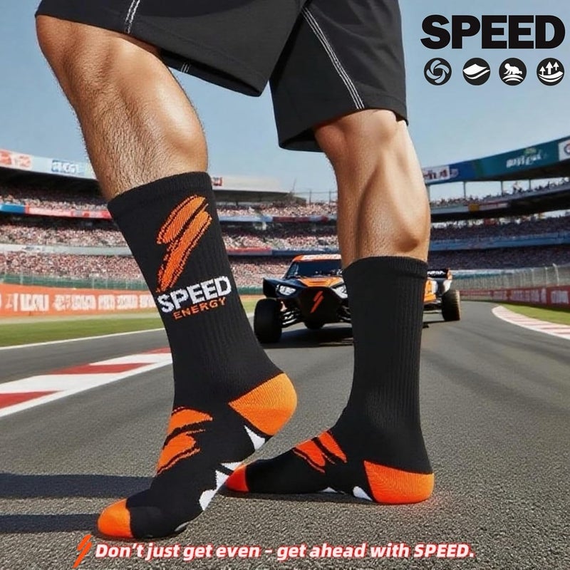 SpeedEnergy Race Car Sports Socks, Men's Automotive Stocking Stuffer Sports,F1,Motosports,Skateboard Gift for Car Lovers - Image 4